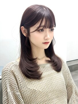 パルス ヨコハマ(PULSE yokohama) ミディアムレイヤー/ハッシュカット/ショコラブラウン