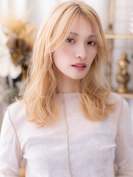 全頭ブリーチ韓国風こなれヘアレイヤーパーマa志木10代20代30代