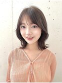 ☆シースルーバング　大人気のくびれヘア ミディアムレイヤー☆