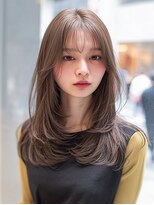 ダル 渋谷/表参道(DAL.)&nbsp;顔周りカットハッシュカットダークブラウンワンホンレイヤー韓国