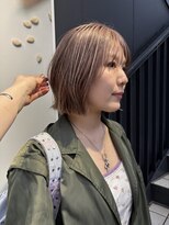 ビファインクーアヴェダ(Be fine coo AVEDA)&nbsp;グレージュボブ　陰影ハイライトデザイン/
