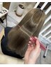 【髪質改善】カット+カラー＋髪ドラつるりんちょ使用髪質改善トリートメント