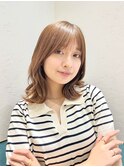 レイヤーボブ/ミルクティーベージュ/髪質改善/顔周り/立川