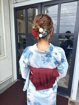 ラグ バイ シゲルカットクラブ 神田久志本店(lag) ボブ→浴衣ヘアアレンジ