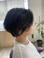 アマ サロン(AMA SALON)&nbsp;【服部天神】乾かすだけで決まる大人丸みショートボブ/白髪対応