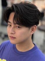 シーフ 千葉(Cyf)&nbsp;MEN’S HAIR/千葉駅/センターパート/曲がる縮毛矯正/齊藤大樹