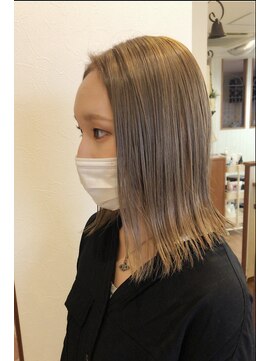 ソルシエ ヘアー(Solcie hair) ダメージの少ないケアブリーチ×イルミナ艶カラーsafari
