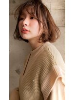 ヘアーアンドメイク ファット(Hair&Make PHAT) ニュアンスボブパーマナチュラルベージュカラー20代30代