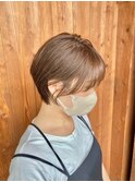 大人ショート×アッシュカラー/くすみベージュ◎30代 40代 50代
