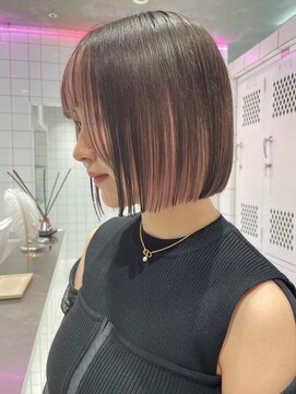 ロンドルーチェ 心斎橋(Lond luce) 韓国前髪顔周り×切りっぱなしボブ【心斎橋/髪質改善】