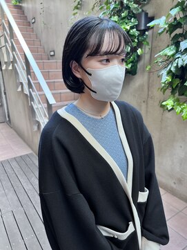 ジェノ(JENO by apish) 黒髪/グレーベージュ/レイヤーロング/前髪パーマ