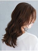 波ウェーブ巻き×ハイライトカラー