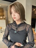 ヘアー アイス ルーチェ(HAIR ICI LUCE) ブリーチなしカラー オリーブグレージュ グレージュカラー