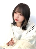 10代20代30代◎くびレイヤー外ハネボブのオリーブグレージュ