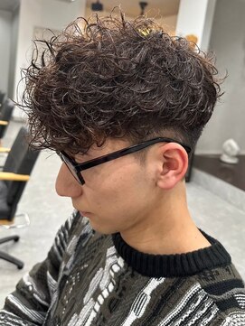 フゥ 宇都宮(FeU) 波巻きパーマメンズパーマメンズヘアツーブロックツイストパーマ