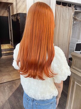 アクトゥス(AEQUITAS) ウェットヘア×オレンジカラー