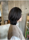 レイヤーボブ/縮毛矯正/オン眉バング