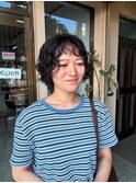 オン眉くるくるパーマ