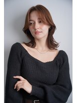 ニューヨークニューヨーク 阪急高槻店(NYNY)&nbsp;ナチュラルレイヤーくびれミディアムブリーチなし透明感ベージュ