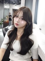 ラベル 渋谷(LAVEL)&nbsp;韓国レイヤー×ブリーチなしオリーブブラウン