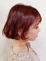 ブロック ジャポン(bloc japon)&nbsp;レッドブラウン大人ガーリーボブスタイル
