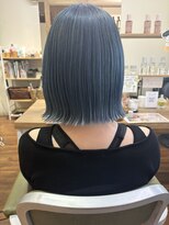 ミルコ 蕨店(milco)&nbsp;切りっぱなしボブ×くすみペールブルー