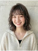 ウルフカット/ミディアムレイヤーデジタルパーマ20代30代p大宮