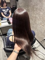 アネロ 名駅(anhelo)&nbsp;ピンクブラウン×メテオ髪質改善ストレート