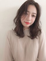 鎖骨ミディ/ひし形/大人かわいい/結べる/デジタルパーマ/高柳