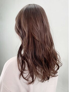 アルバム 銀座(ALBUM GINZA) グレージュロング_ピンクベージュボブルフ_ba310792