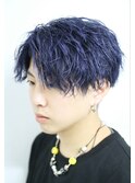 前下がりセンターパート　