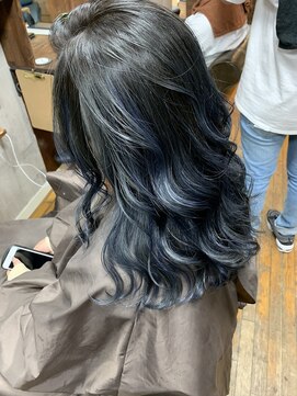 ラフ 難波店(LAFF) #黒髪#ボブルフ#ネビージュ#小顔#ワンレン