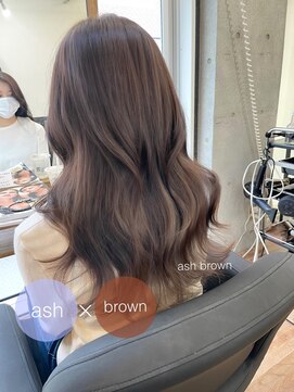 リコバイアフロート(riko by afloat) マロンベージュ/韓国ヘアー/ウエーブレイヤー/アッシュオリーブ