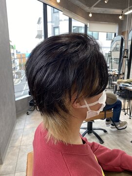 トハコ(&haco) メンズウルフ×デザインカラー☆