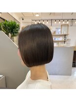 ジエクト ヴィシア(The Ect VIXIA)&nbsp;ミニボブ×縮毛矯正×梅雨対策×髪質改善ストレート×グレージュ
