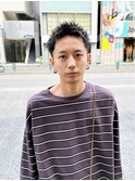 就活OK!刈り上げスパイキーショート　ツーブロック　黒髪短髪