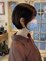 ナルヘアー 越谷(Nalu hair) 30代40代50代越谷美容室/ショートボブ/チョコレートブラウン
