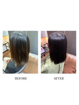 ヘアーメイク クーラ 行橋店(Hair make CURA)&nbsp;20代30代40代髪質改善トリートメント大人ミディベージュ