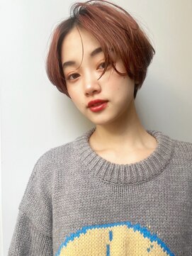 ホスタ 大阪梅田店(fosta) ベージュインナーカラーショートボブレイヤーミディアム前髪