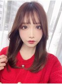 清楚で女性らしい雰囲気◎チョコレートブラウン×ミディアムヘア