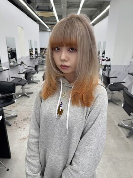 エゴル ナゴヤサカエ(ENGOL NAGOYA SAKAE) ホワイトベージュ/オレンジベージュ/ブリーチカラー