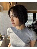 前下りボブ/ショート/切りっぱなし/ボブ/たまプラーザ