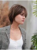 【GEEKS渋谷】小顔くびれショート/20代30代/春カラー/ハイライト
