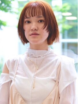 ザ ドッツ(THE DOTS) オレンジベージュ 姫カットレイヤー ダブルカラー ボブ