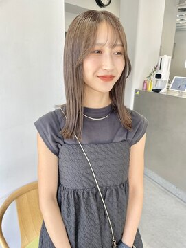 ヘアー アイス 御器所本店(HAIR ICI) 大人可愛い大人美人くすみカラーアッシュグレーベージュ