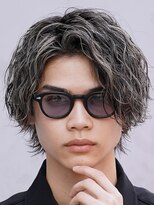 フィフスパーク(fifth PARK)&nbsp;渋谷メンズハイライトカラーメッシュカラー緩めスパイラルパーマ