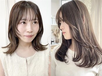 ユラギフロムユイマァル 水島店(YURAGI from YUIMARL)の写真/【岡山/倉敷/柔らか透明感カラー♪抜け感レイヤー】フェアリーレイヤー/ハッシュカット/くびれヘア