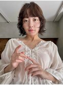 ボブレイヤーパーマ　くせ毛風パーマ　抜け感パーマ　質感パーマ