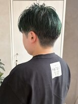 イルウィ(irwi) 【miku/メンズ】ワンブリーチで作る深みグリーン