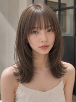 ユーフォリア 青山(Euphoria)&nbsp;アッシュブラウンミディアムレイヤーシースルーバング
